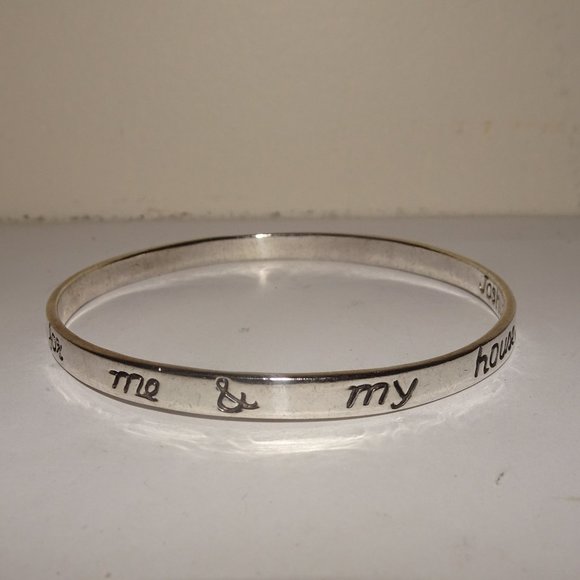 RUSH 925 SS Joshua Proverbs 24:15 Bangle Bracelet - Picture 1 of 5